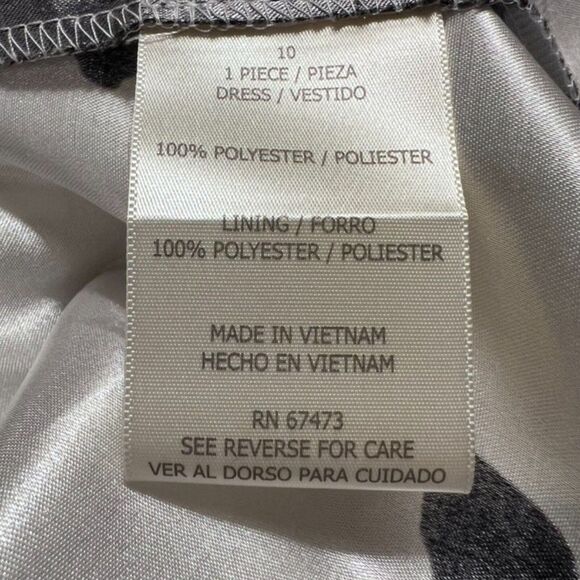 Julian Taylor New York Retro Style Fit & Flare Dress Bow Belt SZ 10 Black White - Picture 9 of 14